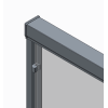 Двері у нішу розсувні KOER SR SD03-140x200-TR-01 прозоре скло EASY CLEAN 8мм хром (KR5385)