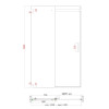 Двері у нішу розсувні KOER SR SD02-140x200-TR-01 прозоре скло EASY CLEAN 8мм хром (KR5383)