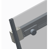 Двері у нішу розсувні KOER SR SD02-140x200-TR-01 прозоре скло EASY CLEAN 8мм хром (KR5383)