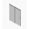 Дверь в нишу раздвижная KOER SR SD02-120x200-TR-01 прозрачное стекло EASY CLEAN 8мм хром (KR5384)