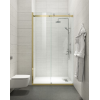 Двері у нішу розсувні KOER SR SD01-120x200-TR-12 прозоре скло EASY CLEAN 8мм матове золото (KR5377)