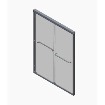 Двері у нішу розсувні KOER SR SD03-140x200-TR-01 прозоре скло EASY CLEAN 8мм хром (KR5385)
