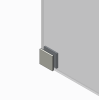 Дверь в нишу раздвижная KOER SR SD02-120x200-TR-01 прозрачное стекло EASY CLEAN 8мм хром (KR5384)