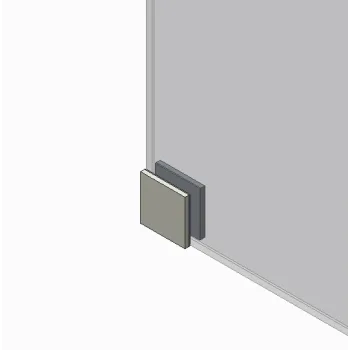 Двері у нішу розсувні KOER SR SD02-120x200-TR-01 прозоре скло EASY CLEAN 8мм хром (KR5384)