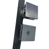 Дверь в нишу раздвижная KOER SR SD06-140x220-TR-07 прозрачное стекло EASY CLEAN 8мм графит (KR5369)
