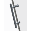 Двері у нішу розсувні KOER SR SD01-120x200-TR-12 прозоре скло EASY CLEAN 8мм матове золото (KR5377)