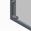 Двері у нішу розсувні KOER SR SD03-140x200-TR-01 прозоре скло EASY CLEAN 8мм хром (KR5385)