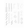 Двері у нішу розсувні KOER SR SD05-120x200-TR-01 прозоре скло EASY CLEAN 6мм хром (KR5405)
