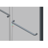 Двері у нішу розсувні KOER SR SD03-140x200-TR-01 прозоре скло EASY CLEAN 8мм хром (KR5385)
