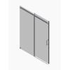 Двері у нішу розсувні KOER SR SD02-140x200-TR-01 прозоре скло EASY CLEAN 8мм хром (KR5383)