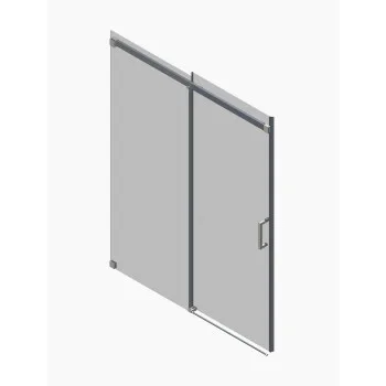 Двері у нішу розсувні KOER SR SD02-140x200-TR-01 прозоре скло EASY CLEAN 8мм хром (KR5383)