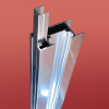 Двері у нішу розсувні KOER SR SD05-140x200-TR-01 прозоре скло EASY CLEAN 6мм хром (KR5406)