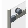 Двері у нішу розсувні KOER SR SD01-120x200-TR-07 прозоре скло EASY CLEAN 8мм графіт (KR5378)
