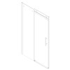 Двері у нішу розсувні KOER SR SD01-120x200-TR-12 прозоре скло EASY CLEAN 8мм матове золото (KR5377)