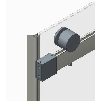 Двері у нішу розсувні KOER SR SD01-120x200-TR-02 прозоре скло EASY CLEAN 8мм SS COLOR (KR5379)