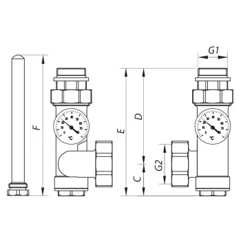 Комплект для подключения циркуляционного насоса Koer KR.1020 - 1 дюйм (KR2690)