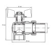 Кран з американкою 3/4
