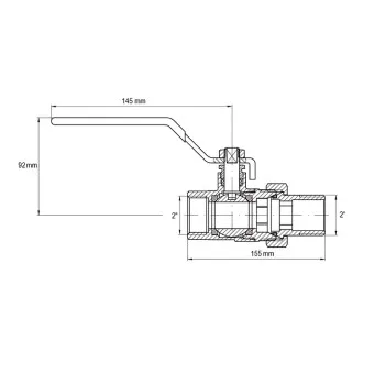 Кран з американкою ручка важіль KOER KR.229 - 2