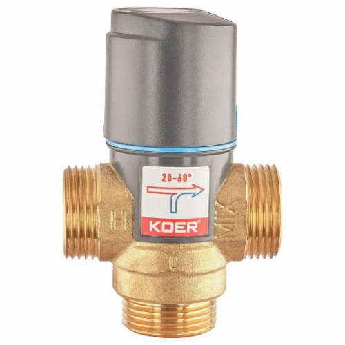 Клапан смесительный термостатический 1'' (20*C-60*C) KOER KR.1268 (KR5845)