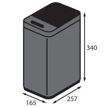 Мусорное ведро сенсорное прямоугольное KOER TC-020408-07 8 л (цвет графит) (KR5590)