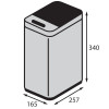 Мусорное ведро сенсорное прямоугольное KOER TC-020408-02 8 л (цвет нержавейка) (KR5588)