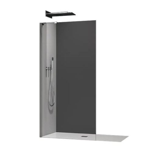 Душевая перегородка Walk-In KOER SR SP02-100x200-TR-07 прозрачное стекло EASY CLEAN 8мм графит (KR5397)