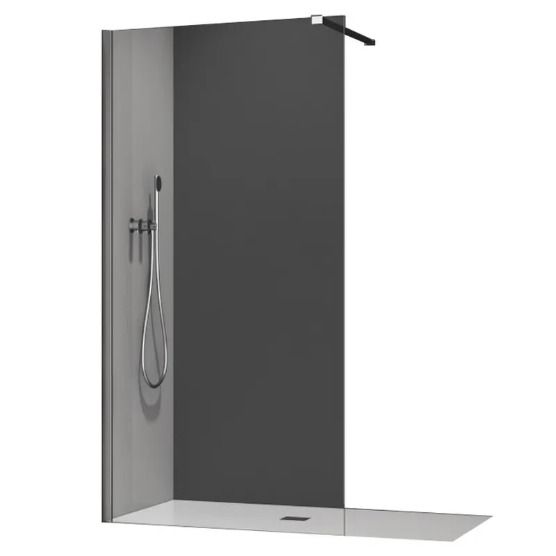 Душевая перегородка Walk-In KOER SR SP01-100x200-TR-01 прозрачное стекло EASY CLEAN 8мм хром (KR5393)