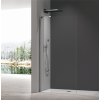 Душова перегородка Walk-In KOER SR SP02-100x200-TR-07 прозоре скло EASY CLEAN 8мм графіт (KR5397)
