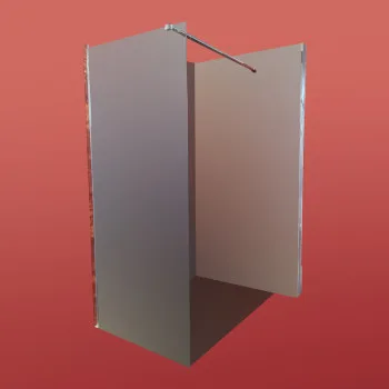 Душевая перегородка Walk-In KOER SR SP01-100x200-TR-01 прозрачное стекло EASY CLEAN 8мм хром (KR5393)