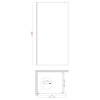 Душевая перегородка Walk-In KOER SR SP01-100x200-TR-01 прозрачное стекло EASY CLEAN 8мм хром (KR5393)
