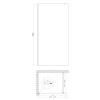 Душевая перегородка Walk-In KOER SR SP01-90x200-TR-01 прозрачное стекло EASY CLEAN 8мм хром (KR5392)