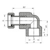 Угол с накидной гайкой 25x3/4F PPR Koer K0145.PRO (KP0183)