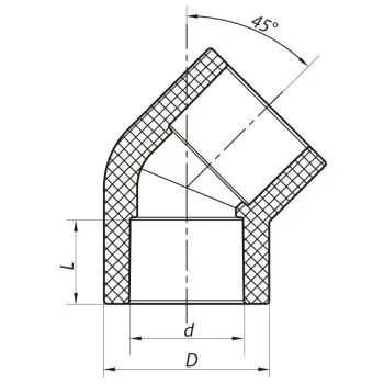 Угол 45 20 PPR Koer K0013.PRO (KP0017)