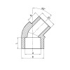 Угол Koer K0264.PRO 25 PPR 45 ВН (KP2908)