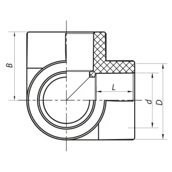 Кут з трьома виходами 25 PPR Koer K0030.PRO (KP0037)