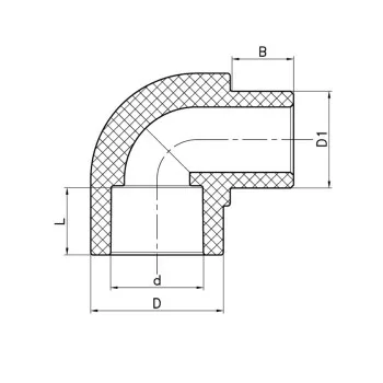 Угол Koer K0265.PRO 20 PPR 90 ВН (KP2909)