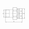 Згін американка прямий, без нікелю Koer KR.341.WN - 1/2