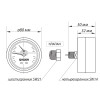 Термо-манометр аксиальный (KOER KM.812A) (0-6 bar), D 80мм, 1/4''-1/2'' (KR0220)