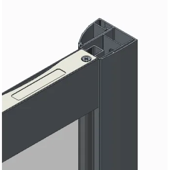 Бічна стінка до кабіни KOER SR SW05-90x200-TR-01 прозоре скло EASY CLEAN 6мм хром (KR5407)