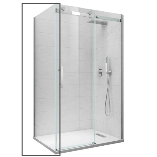 Бічна стінка до кабіни KOER SR SW01-90x200-TR-01 прозоре скло EASY CLEAN 8мм хром (KR5381)