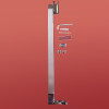 Боковая стенка к кабине KOER SR SW04-80x200-TR-01 прозрачное стекло EASY CLEAN 10мм хром (KR5389)