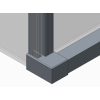 Боковая стенка к кабине KOER SR SW05-90x200-TR-01 прозрачное стекло EASY CLEAN 6мм хром (KR5407)