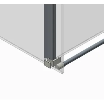Бічна стінка до кабіни KOER SR SW01-90x200-TR-07 прозоре скло EASY CLEAN 8мм графіт (KR5382)