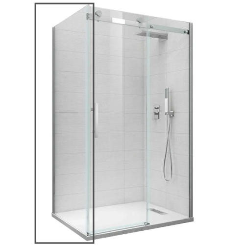 Бічна стінка до кабіни KOER SR SW01-90x200-TR-07 прозоре скло EASY CLEAN 8мм графіт (KR5382)