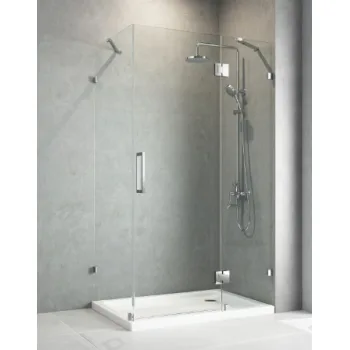 Бічна стінка до кабіни KOER SR SW04-80x200-TR-01 прозоре скло EASY CLEAN 10мм хром (KR5389)