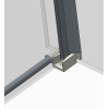 Бічна стінка до кабіни KOER SR SW01-90x200-TR-07 прозоре скло EASY CLEAN 8мм графіт (KR5382)
