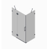 Боковая стенка к кабине KOER SR SW04-80x200-TR-01 прозрачное стекло EASY CLEAN 10мм хром (KR5389)