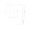 Бічна стінка до кабіни KOER SR SW04-90x200-TR-07 прозоре скло EASY CLEAN 10мм графіт (KR5391)