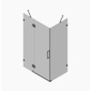 Бічна стінка до кабіни KOER SR SW04-90x200-TR-07 прозоре скло EASY CLEAN 10мм графіт (KR5391)