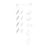 Боковая стенка к кабине KOER SR SW04-80x200-TR-01 прозрачное стекло EASY CLEAN 10мм хром (KR5389)